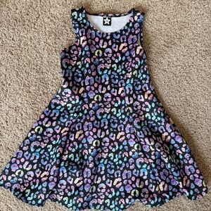 PixieLane Colorful Leopard Print Kids Dress